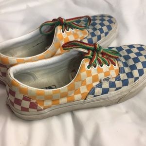 Used Vans Multi Checkered Sneakers